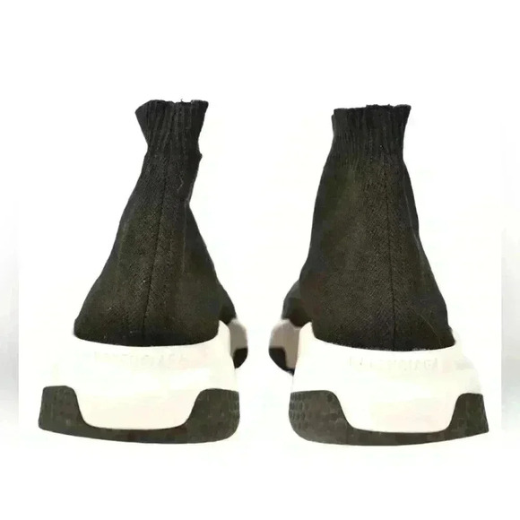 BALENCIAGA Black White Neoprene Rubber Womens Knit Speed Sneaker 7US Italy - Picture 6 of 6